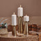 Metal Pillar Golden Candle Holder