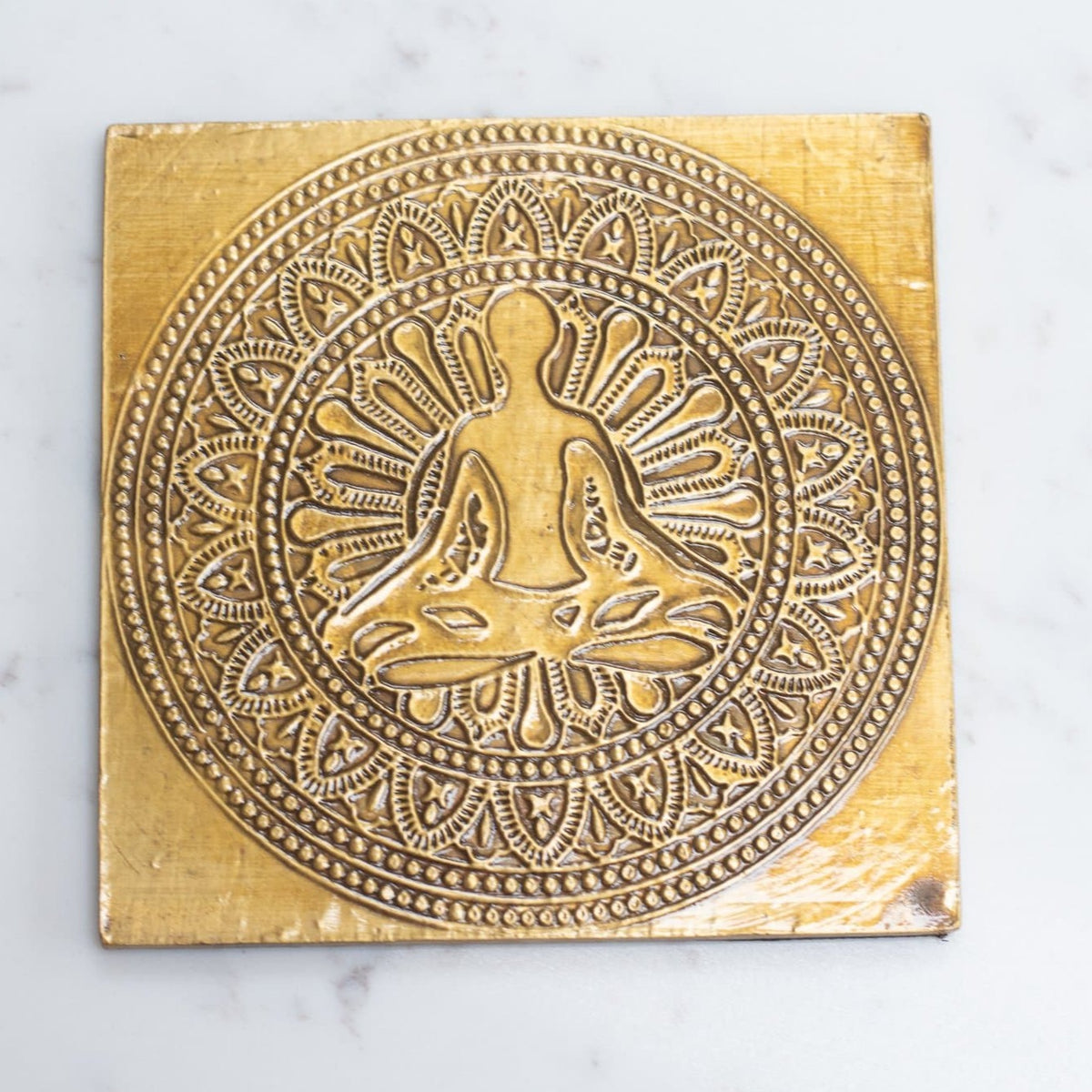 Brass Mandala Coasters – Mytri Wellness