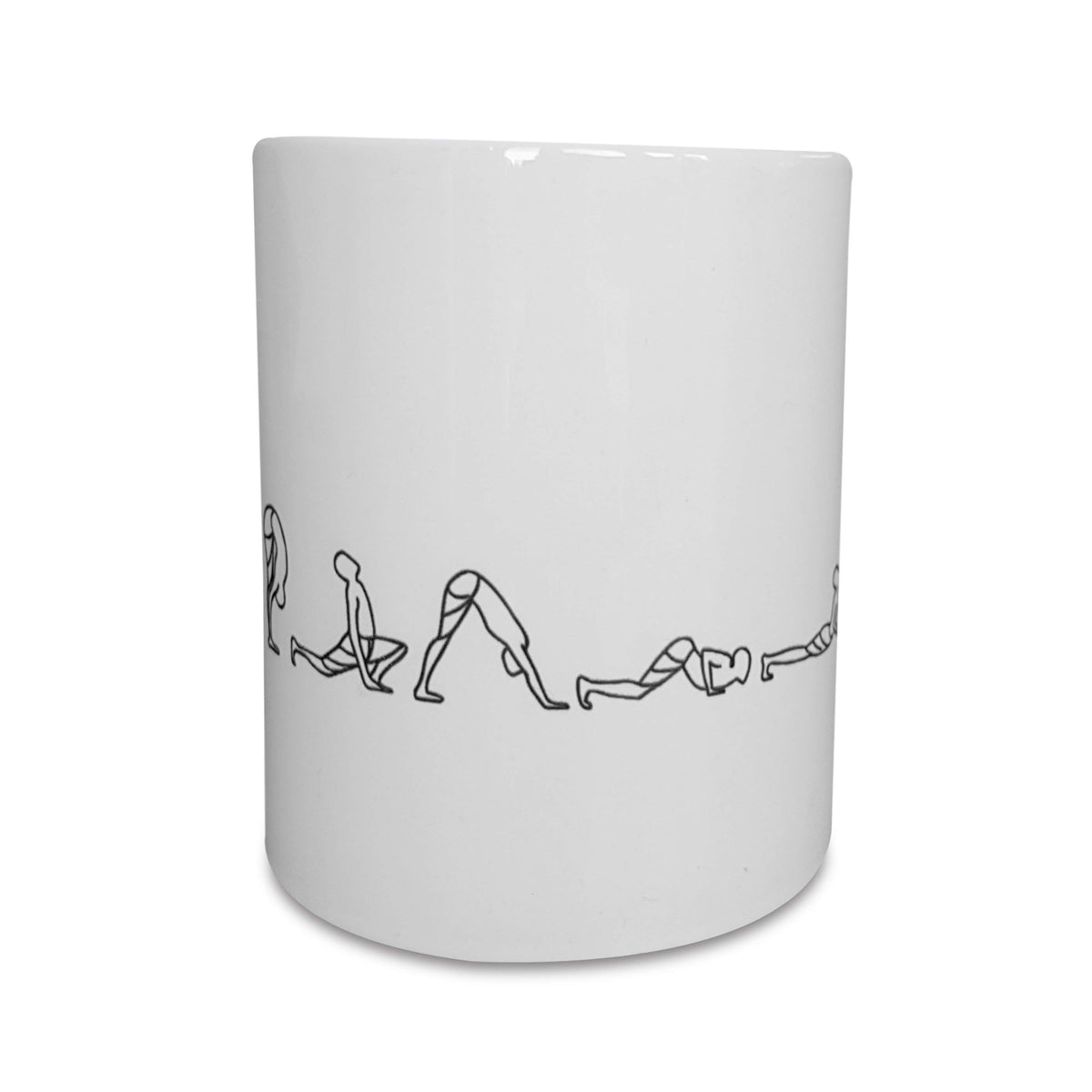 Ceramic Yoga Mug - Surya Namaskar Design - Mytri Designs