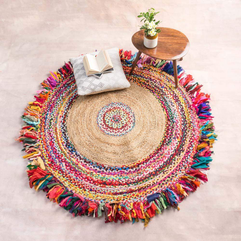 Round Rainbow Rug UK Mytri Designs