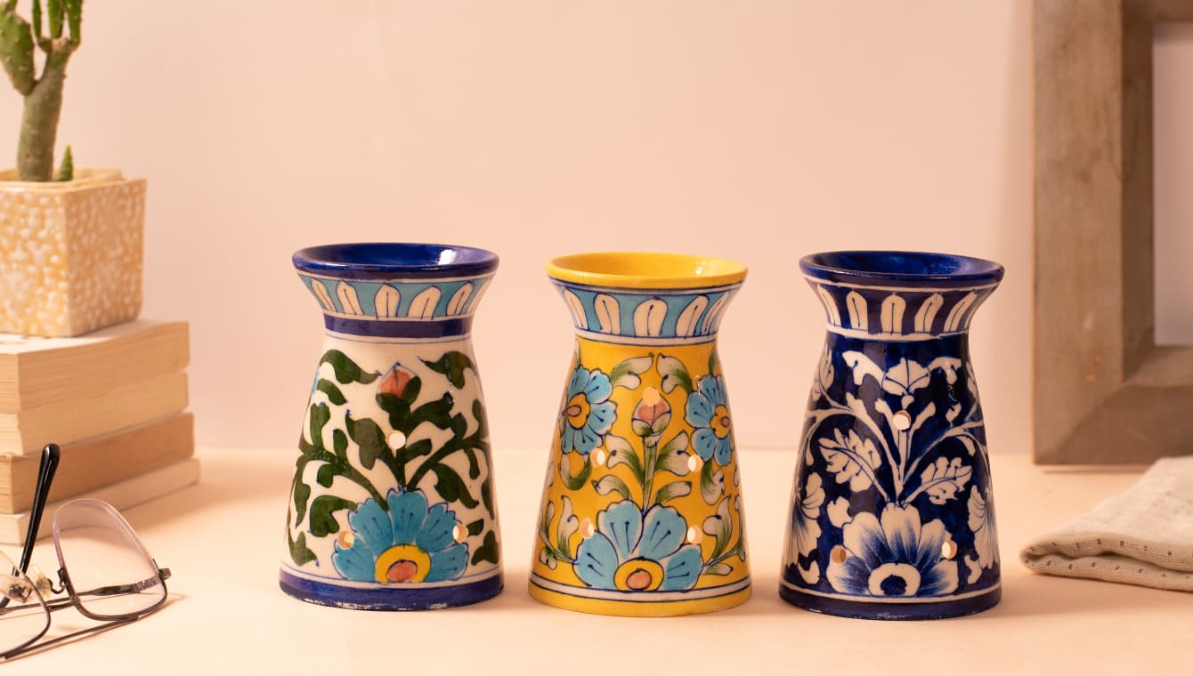Blue Pottery Essential Oil Burners