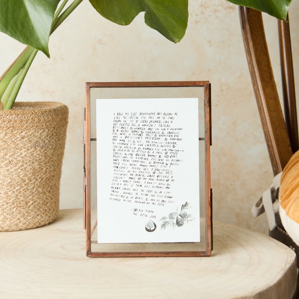 Recycled Metal & Glass Photo Frame - Copper Finish