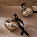 Antique Gold Onion Christmas Baubles  