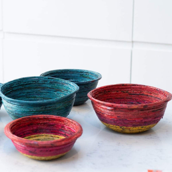 Recycled Paper Storage Bowls