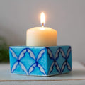 Blue Pottery Ceramic Candle Holders Candle Holders 