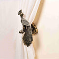 Antique Brass Curtain Tie Back - Peacock Curtain Holdbacks & Tassels 
