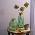 Handblown Green Glass Vase Vases 