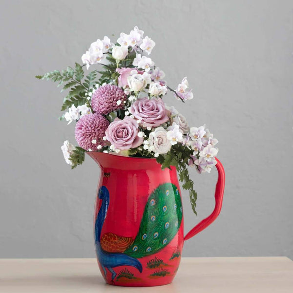 Handpainted Enamel Stainless Steel Jug