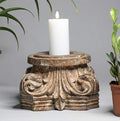 Wooden Pillar Base Candle Stand  