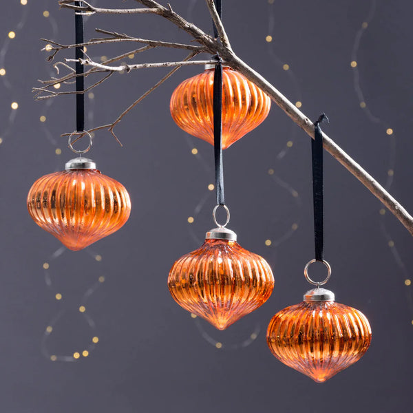 Orange Christmas Baubles