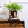 Cane Decorative Plant Pot Cover 'Phooldaan'  Boho Vintage Decor 