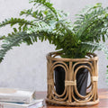 Cane Decorative Plant Pot Cover 'Phooldaan'  Boho Vintage Decor 