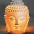 Ceramic White Translucent Buddha Head Oil Burner 