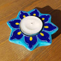 Ceramic painted Tea Light Candle Holder 