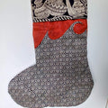Christmas Stockings Handmade from Recycled Saree Fabric 