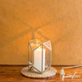 Geometric Glass Candle Holder Lantern Style 