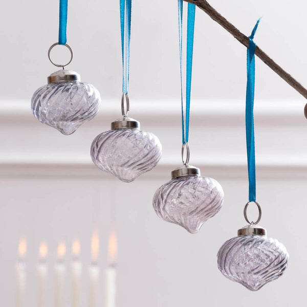 Silver Glass Baubles