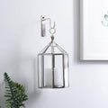 Glass Indoor Lantern with Silver or Gold Colour Metal Frame 'Chhat' 