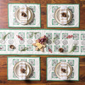 Green Edge Table Runner and Placemats Set 