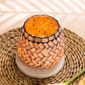 Handcrafted Mosaic Candle Holder closeup
