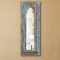 Rustic Wooden Mirror - Blue