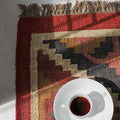 Mana Handmade Rectangular Rug | Colourful Rug from Natural Materials 