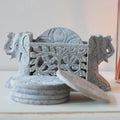 Set of marble coaster with elephant design