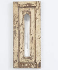 Narrow Yellow and Brown Wooden Mirror 