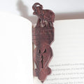 Rosewood  handmade bookmark with intricate art work - elephant design 