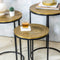 Golden Brass Round Side Tables