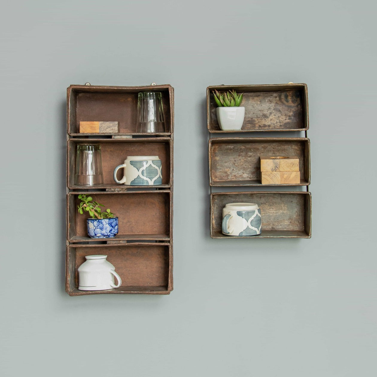 Small Rustic Metal Shelving Unit Mytri Designs