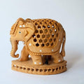 Unique Handmade Wooden Pregnant Elephant Figurine 
