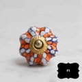 Vintage Style Ceramic Decorative Knobs | Flower Design 