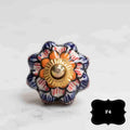 Vintage Style Ceramic Decorative Knobs | Flower Design 