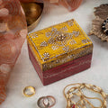 Wooden Handpainted Jewellery Boxes with Mandala Pattern 