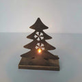 Wooden Christmas Tree Candle Holder