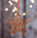 hanging metal copper finish star